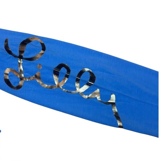 Lilly Pulitzer Finn Top Long Sleeve Boat Neck Coral Reef Print Blue Size XL NWOT - Picture 4 of 4